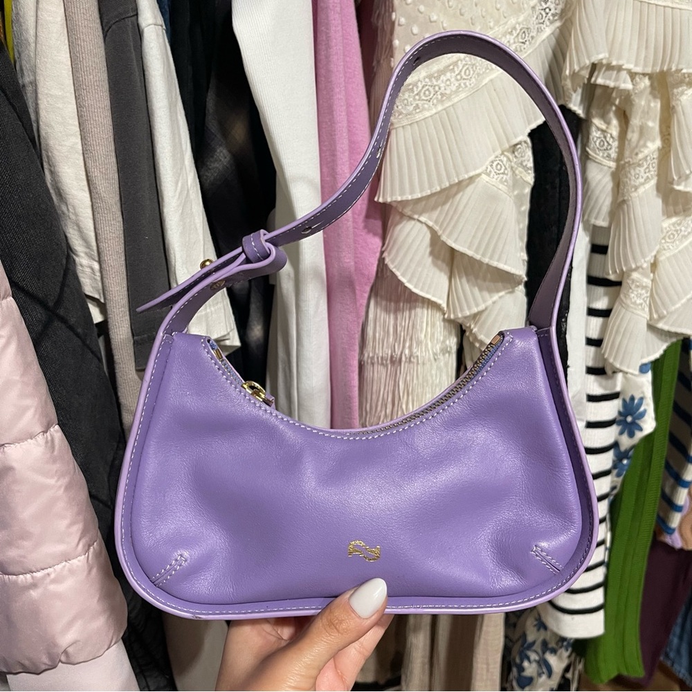 Yuzefi | Purple Leather Shoulder Bag